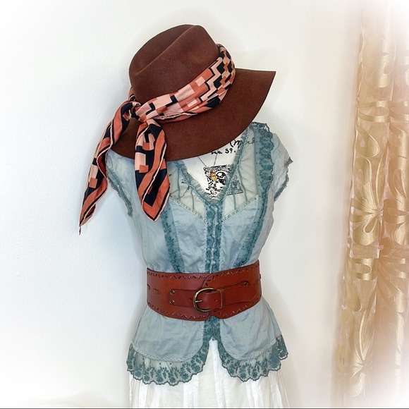 💕Brown Wool Floppy Hat Toucan Collection & Silk Scarf from Austria💕 - Picture 7 of 14